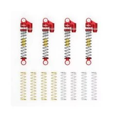 Treal 43mm Tele Shock Vibration Damper For 1/24 Axial SCX24 Bronco Gladiator C10 Deadbolt (Red)