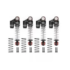 Treal Alu Shocks Threaded 32mm (4pcs) For Axial SCX24 1/24 Deadbolt C10 Gladitor Bronco Truck (Black)