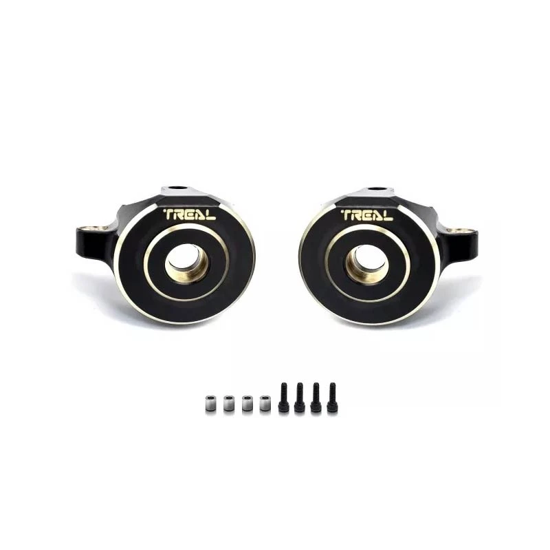 Treal Brass Front Steering Knuckles For SCX24 Deadbolt C10 Betty Gladiator Bronco