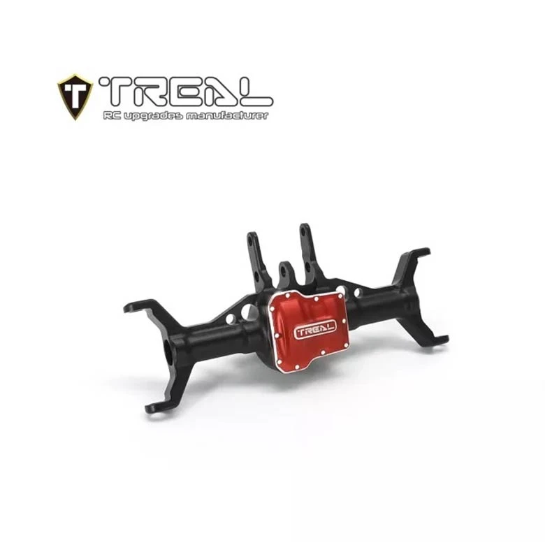 Treal Alu 7075 Front Axle Housing - Caster Blocks (C-Hubs) For Traxxas 1/18 TRX-4M Defender Bronco (Black)
