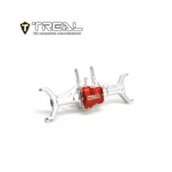Treal Alu 7075 Front Axle Housing - Caster Blocks (C-Hubs) For Traxxas 1/18 TRX-4M Defender Bronco (Silver)