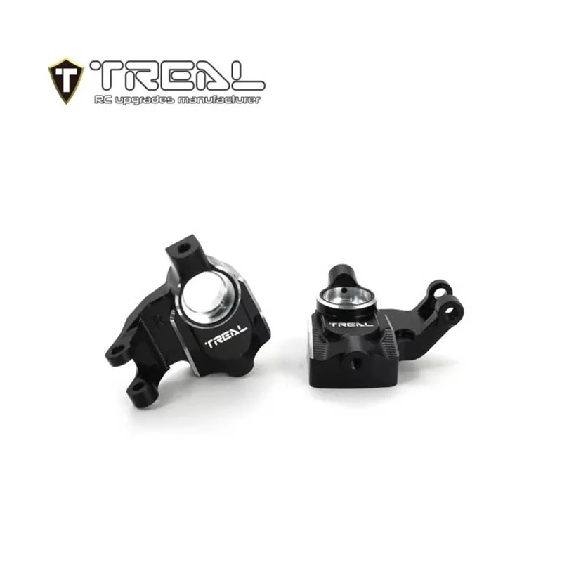Treal UTB18 Capra Alu 7075 Front Steering Knuckles Inner Portal Covers Set Upgrades (Black)
