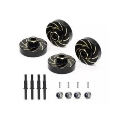 Treal Brass Extended Wheel Hubs Wheel Spacers +5mm For FMS FCX24