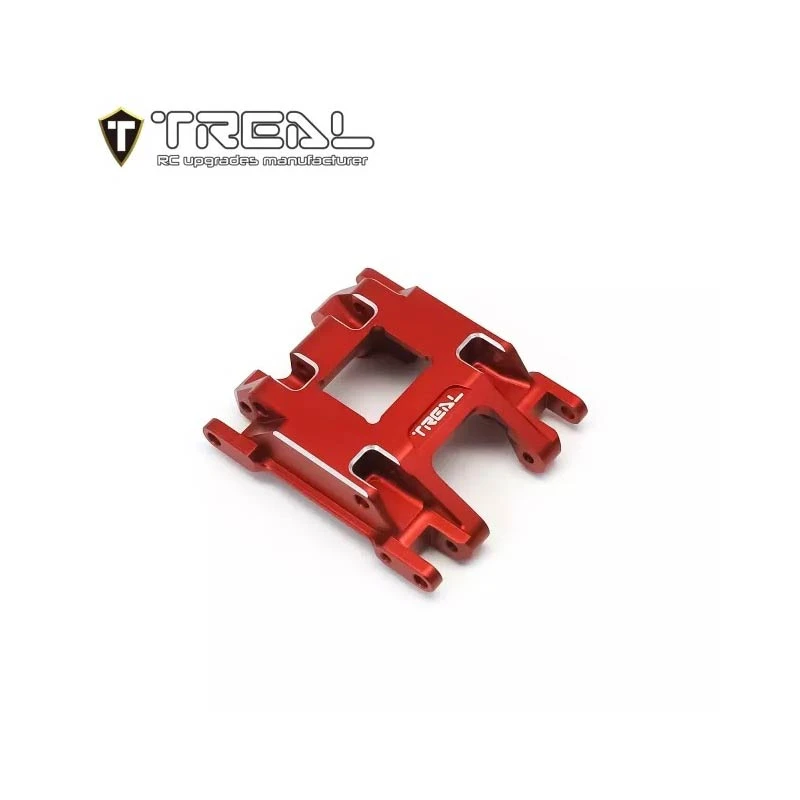Treal Alu 7075 Center Skid Plate CNC Machined Upgrdes For 1/18 TRX-4M (Red)