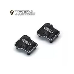Treal Alu 7075 Axle Diff Covers CNC Machined Upgrades For 1/18 TRX-4M (Black)