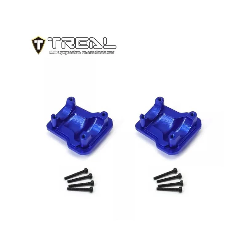 Treal Alu 7075 Axle Diff Covers CNC Machined Upgrades For 1/18 TRX-4M (Blue) - Image 2
