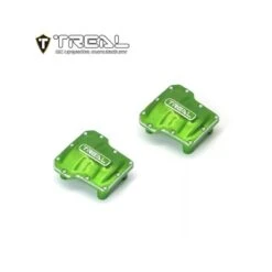 Treal Alu 7075 Axle Diff Covers CNC Machined Upgrades For 1/18 TRX-4M (Green)
