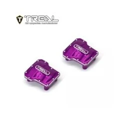 Treal Alu 7075 Axle Diff Covers CNC Machined Upgrades For 1/18 TRX-4M (Purple)