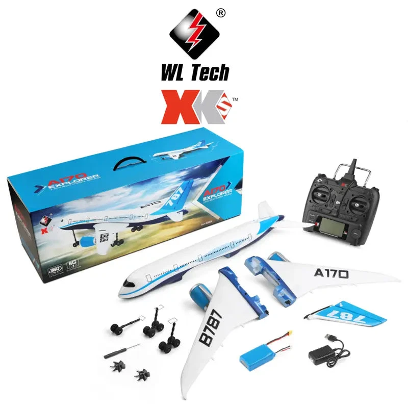 XK A170 660mm Wingspan 2.4GHz 4CH 3D/6G Mode Switchable 6-Axis Gyro RC Airplane - Image 5