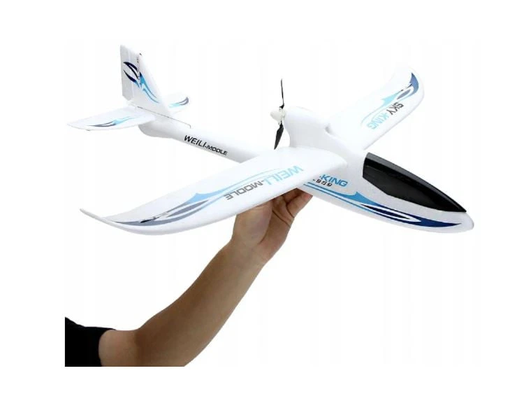 XK F959S Sky-King 750mm Wingspan 2.4GHz 3CH 6 Gyro RC Airplane RTF - Blue - Image 2