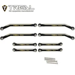 TREAL Brass High Clearance Links (8P) Upgrades Compatible With Axial 1/24 AX24 XC-1