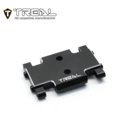 TREAL Aluminum 7075 Center Skid Plate CNC Machined Upgrdes Compatible With 1/24 Axial AX24 (BLACK)