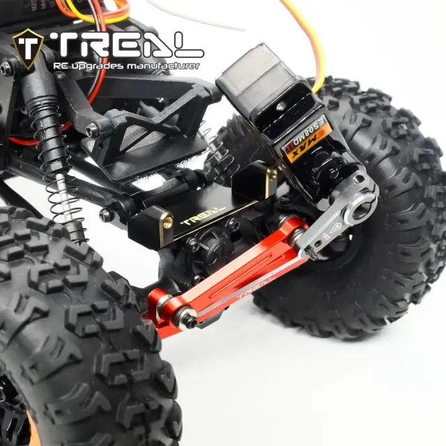 TREAL AX24 Brass Servo Mount Compatible With EMAX Servo For 1/24 Axial AX24 XC-1 4WS Crawler - Image 3