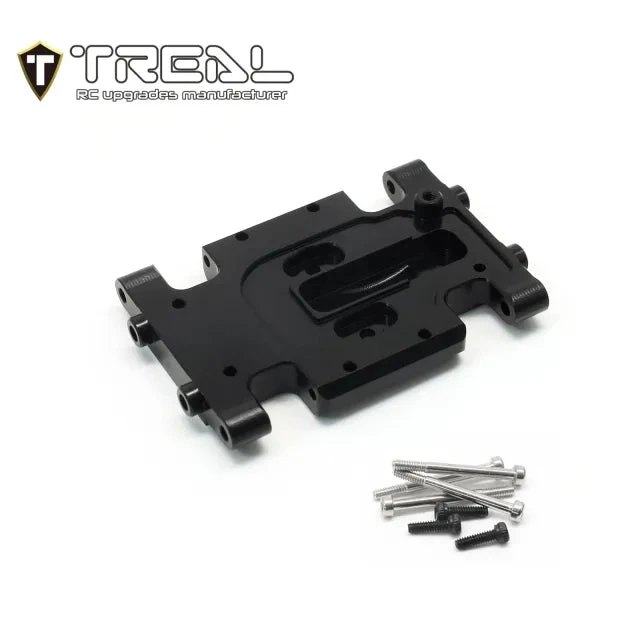 TREAL Aluminum 7075 Center Skid Plate CNC Machined Upgrdes Compatible With 1/24 Axial AX24 (BLACK) - Image 2