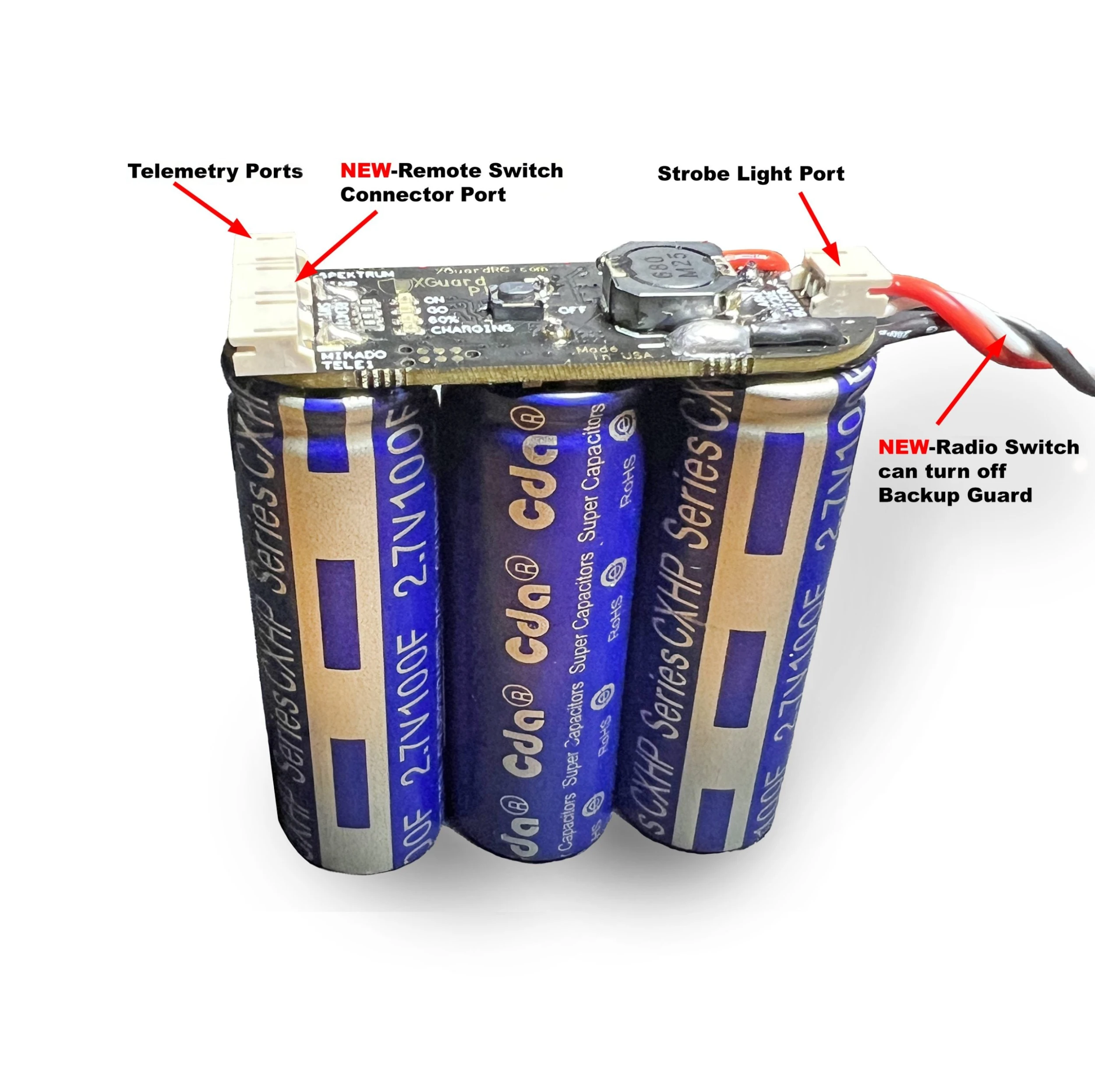 XGuard Plus C100 V2 Power Backup System 100F W/Telemetry, Alarm, Remote Off & Radio Switch Ports