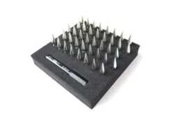 CKD0612 KAOS Silver Bullet Spiked Wheel Lugs (M2.5mm Studs W/Tool. 40pcs)