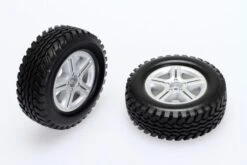 CKQ0601 Scale Tires Set W/5 Spoke Wheel (silver) Pair