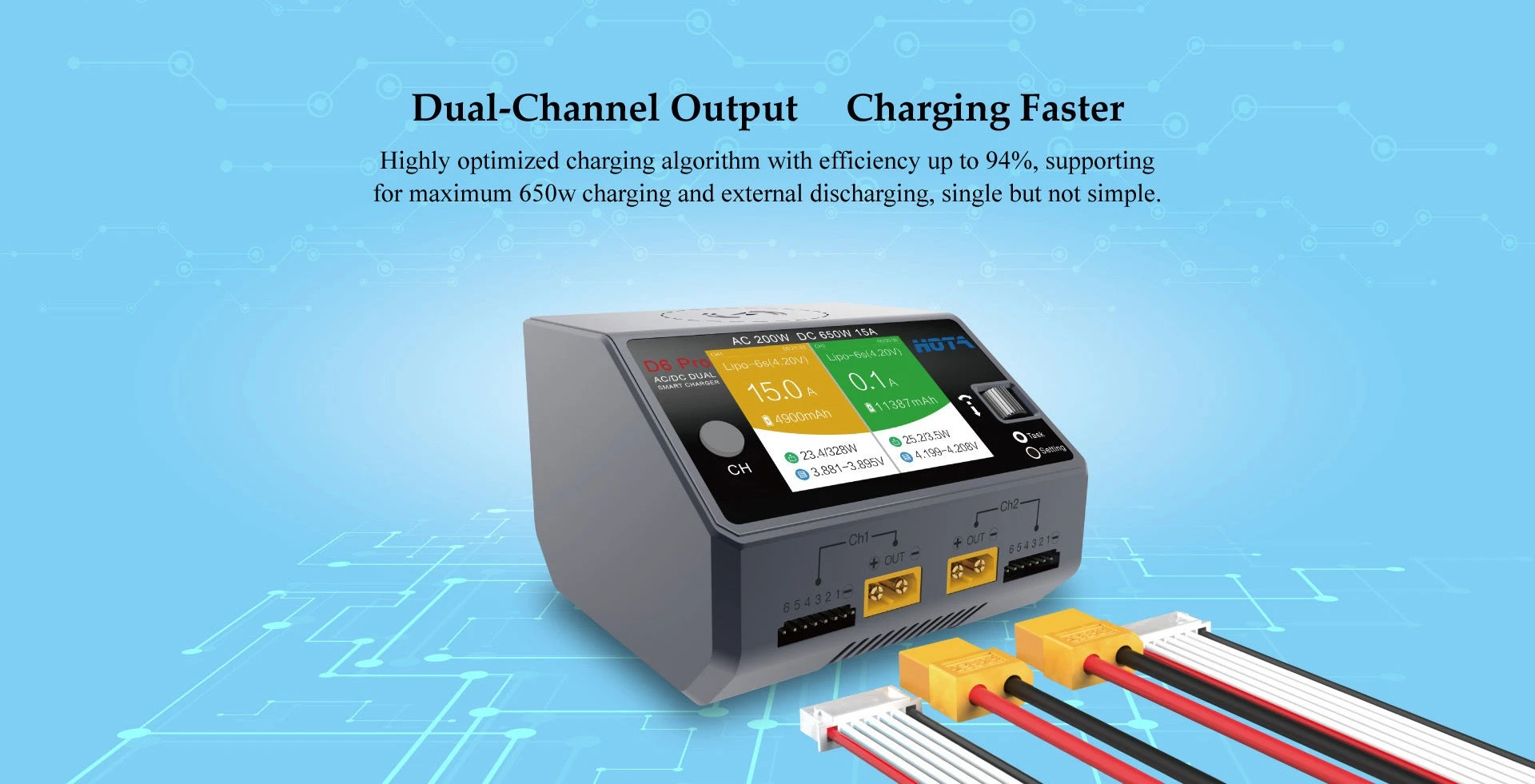 HOTA D6 Pro Wireless AC/DC Charger - Image 4