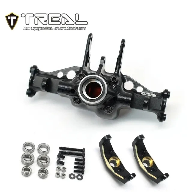 TREAL Aluminum 7075 Front Axle Housing W Brass C Hubs Upgrades For 1/18 TRX-4M Defender Bronco - Image 3