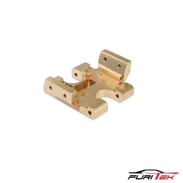 Furitek FCX24 Grasshopper Brass Flat Skid Plate - For SCX24 Transmission - Image 4
