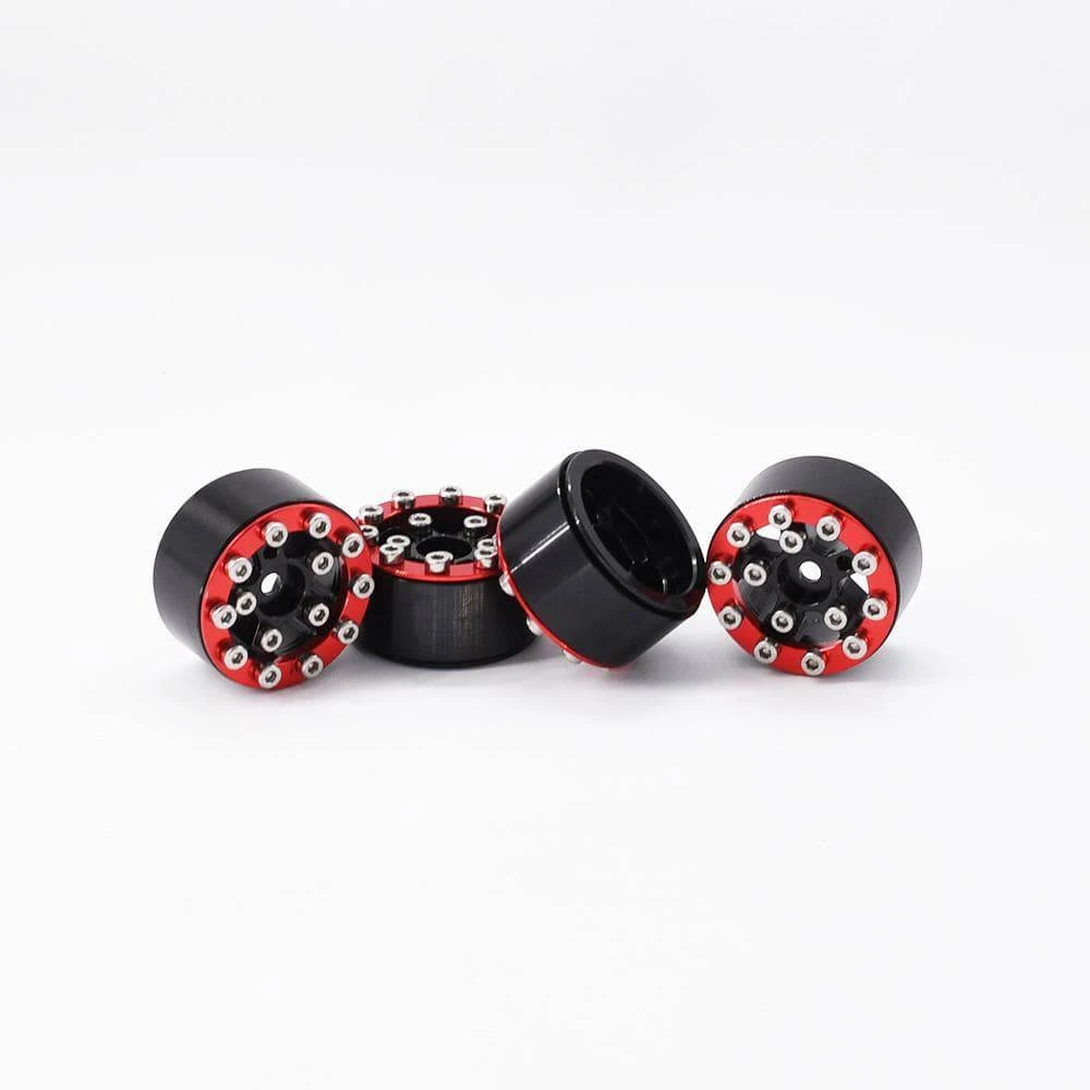 Hobby Details Axial SCX24 CNC Aluminum Screws-Style Beadlock Wheels 4pcs/set Dia 28mm, Height 14.5mm B. Red - Image 5