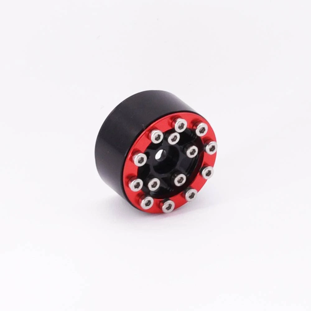 Hobby Details Axial SCX24 CNC Aluminum Screws-Style Beadlock Wheels 4pcs/set Dia 28mm, Height 14.5mm B. Red - Image 6