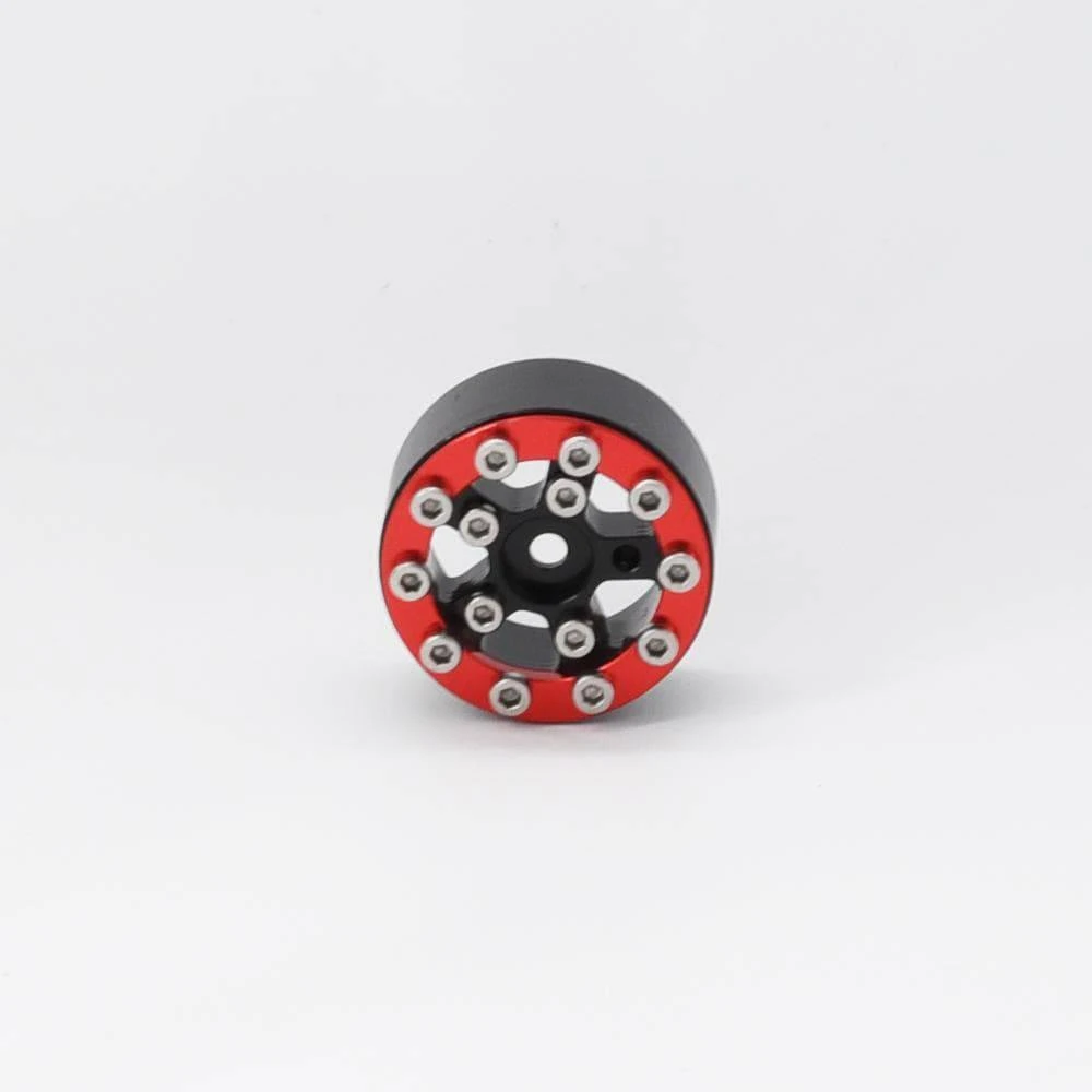 Hobby Details Axial SCX24 CNC Aluminum Screws-Style Beadlock Wheels 4pcs/set Dia 28mm, Height 14.5mm B. Red - Image 7