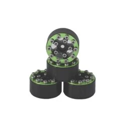Hobby Details Axial SCX24 CNC Aluminum Screws-Style Beadlock Wheels 4pcs/set Dia 28mm, Height 14.5mm C. Green