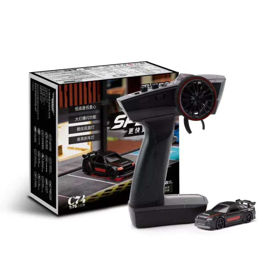 Turbo Racing C74 1:76 Scale Drift Car RTR - Black