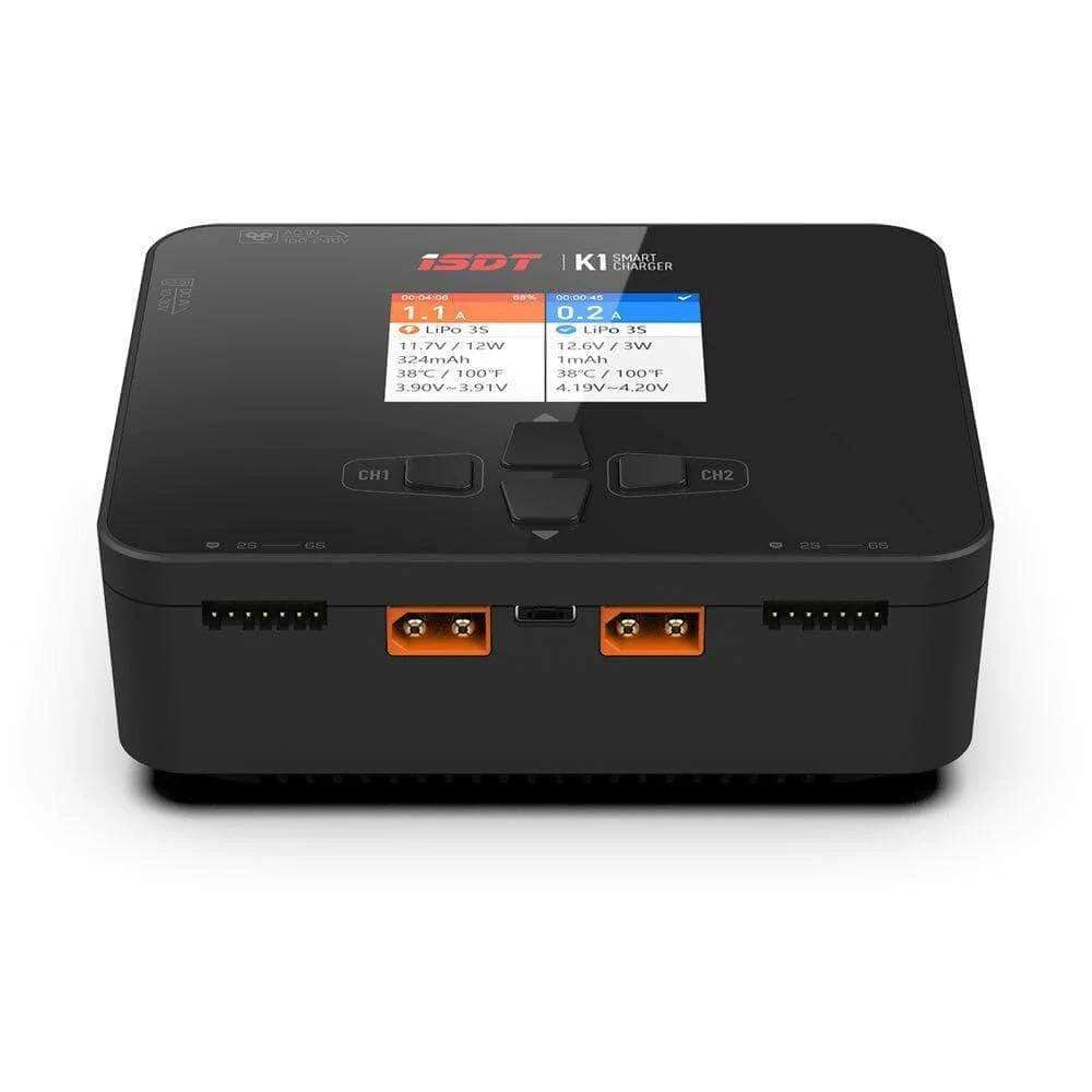 ISDT K1 100/250W 10A 2-6S AC/DC Dual Channel Smart Charger