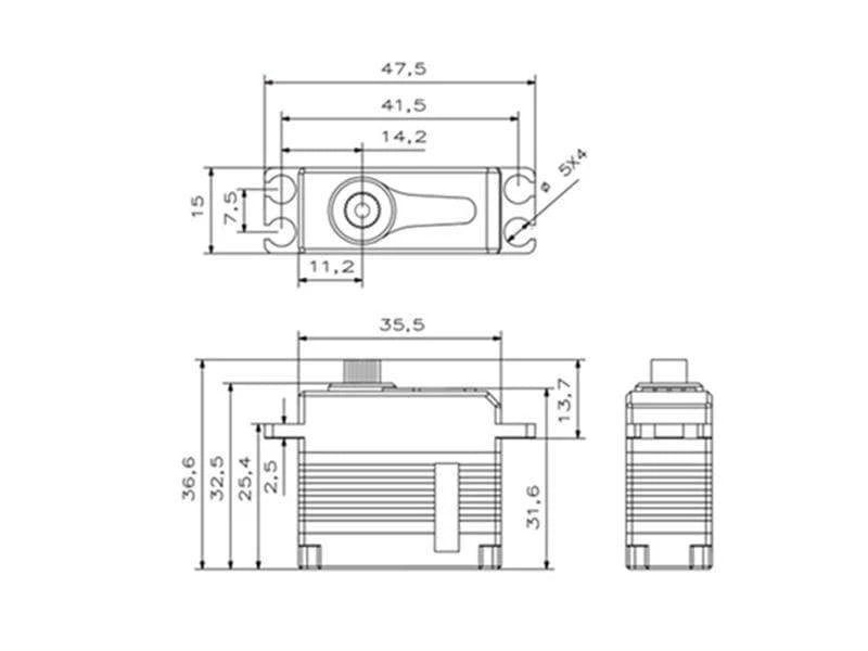 KST X15-755X Mini Tail Servo - Image 2