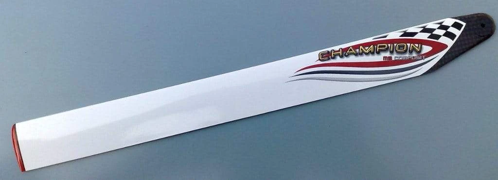 MS Composit CFC Main Blades 32.5 Cm/4.5/3- CHAMPION White