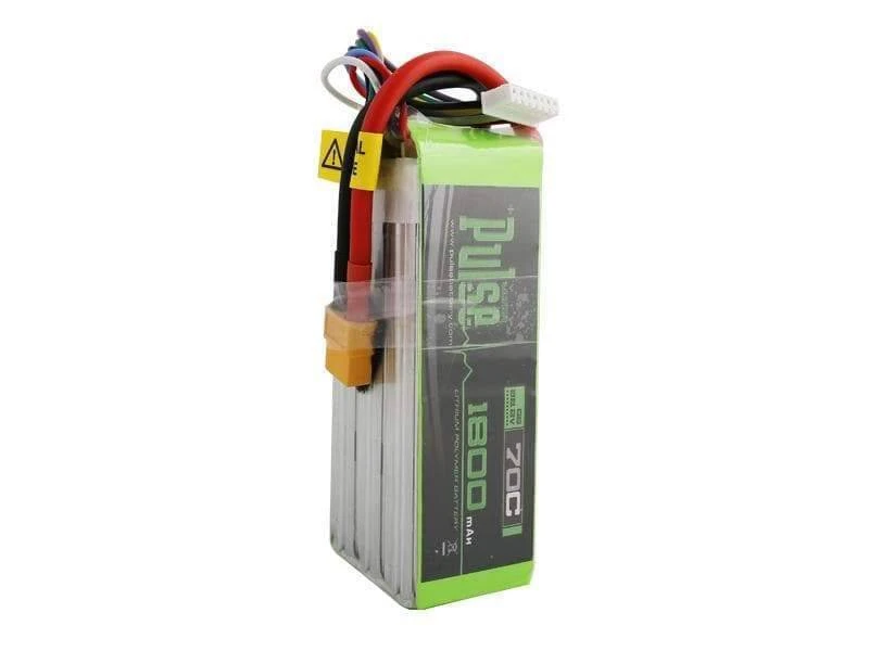 PULSE 1800mAh 70C 22.2V 6S LiPo Battery - XT60 Connector - Image 2