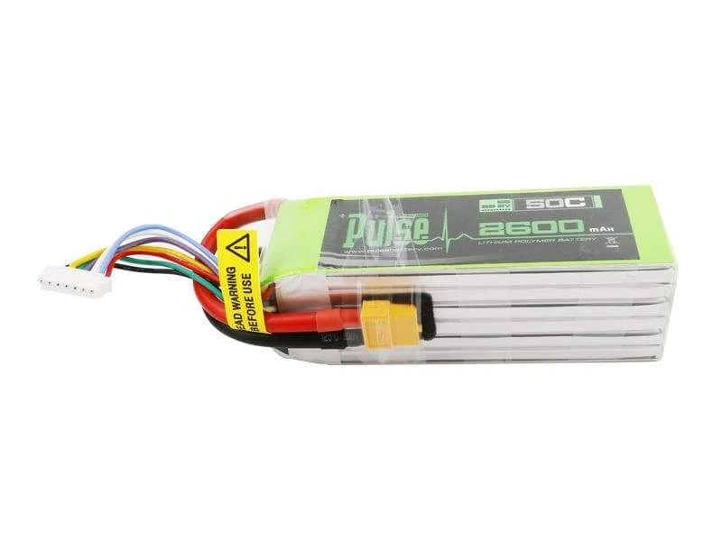 PULSE 2600mah 50C 22.2V 6S LiPo Battery - XT60 Connector - Image 2