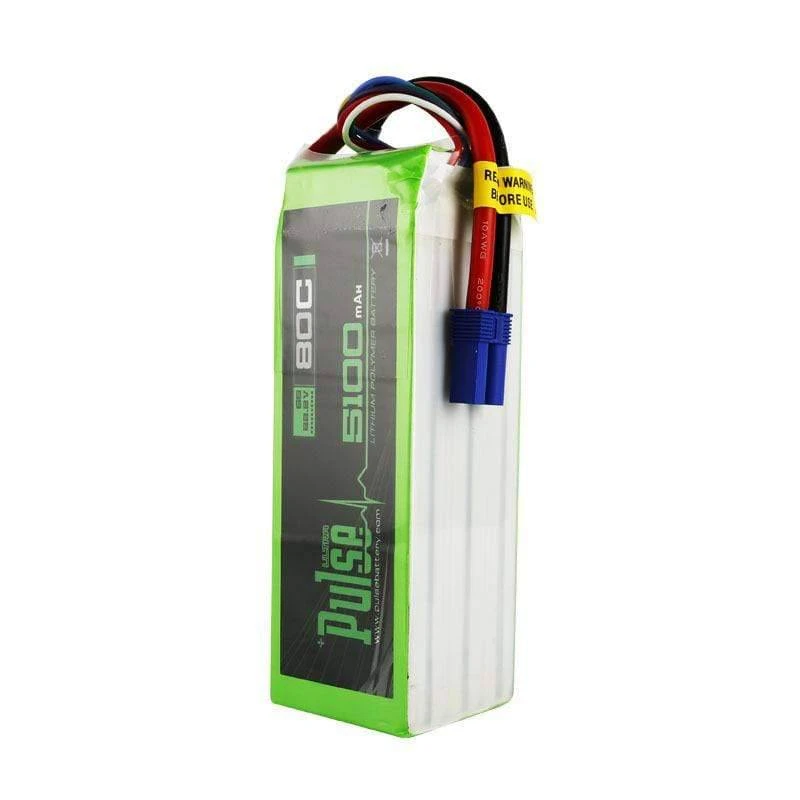Pulse 5100mah 80C 22.2V 6S Lipo Battery - EC5 Connector - Image 2