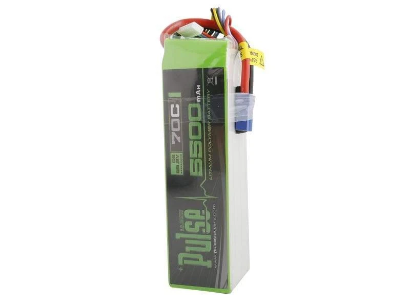 PULSE 5500mah 70C 22.2V 6S LiPo Battery - EC5 Connector - Image 2