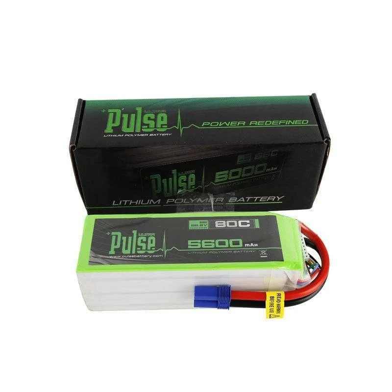 PULSE 5600mah 80C 22.2V 6S LiPo Battery - EC5 Connector