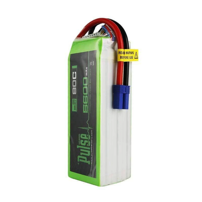 PULSE 5600mah 80C 22.2V 6S LiPo Battery - EC5 Connector - Image 3