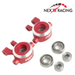 Nexx Racing CNC Alu Front Steering Knuckles Set For TRX-4M ( Included Bearing )-Red
