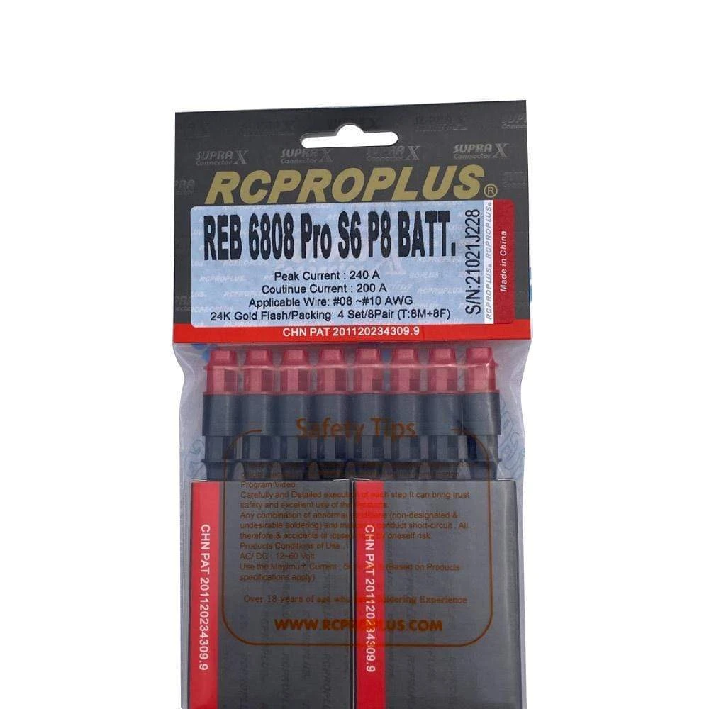 RCPROPLUS Pro-S6 Supra X 2 Color Single Square Holder 6mm For Battery (8M-8F)