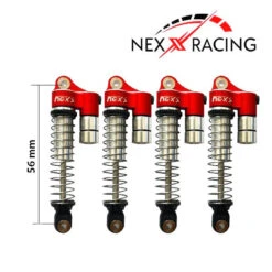Nexx Racing Reservoir Shock (4 Pcs) For 1/18 TRX-4M - RED