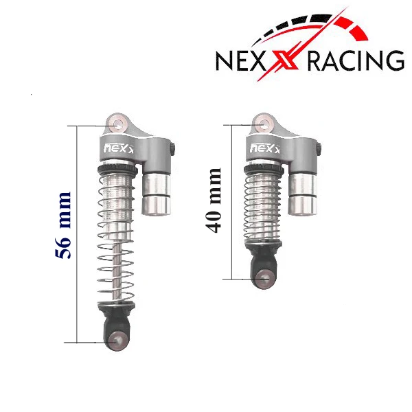 Nexx Racing Reservoir Shock (4 Pcs) For 1/18 TRX-4M - GUN METAL - Image 2