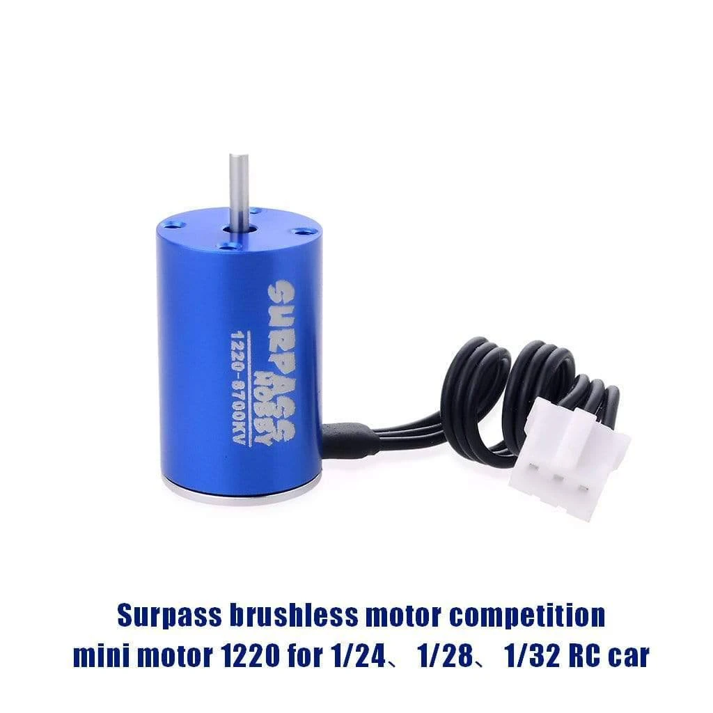 Surpass Hobby 1220 45T 8300KV Brushless Motor For 1/24 1/28 1/32 RC Cars - Blue